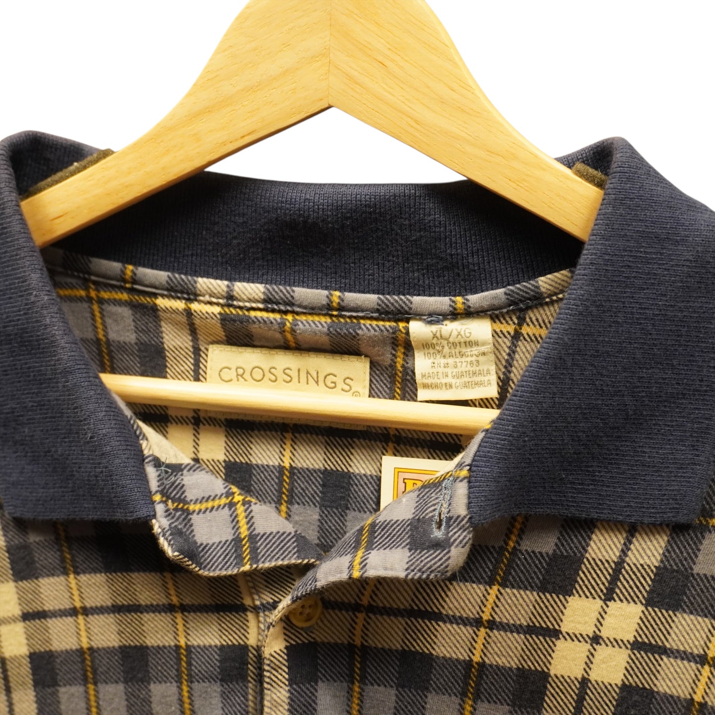 Vintage Plaid Golf Polo (XL)