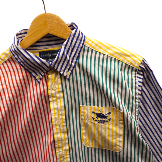 Striped Polo Button Up (kids L)