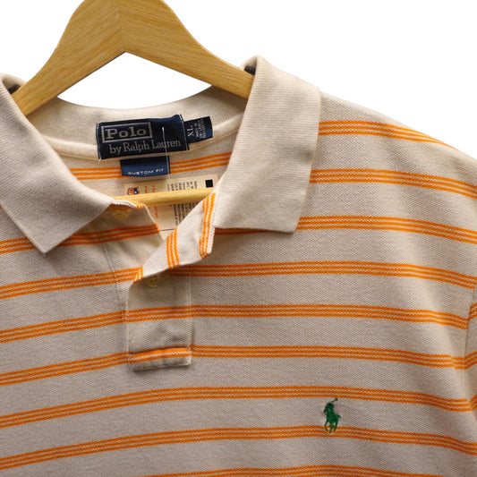 Green on White Striped Polo (XL/L)