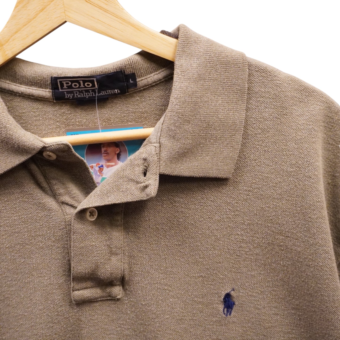 Navy on Army green polo (L)