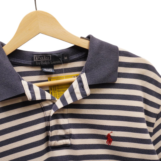 Red on Navy Striped Polo (M)
