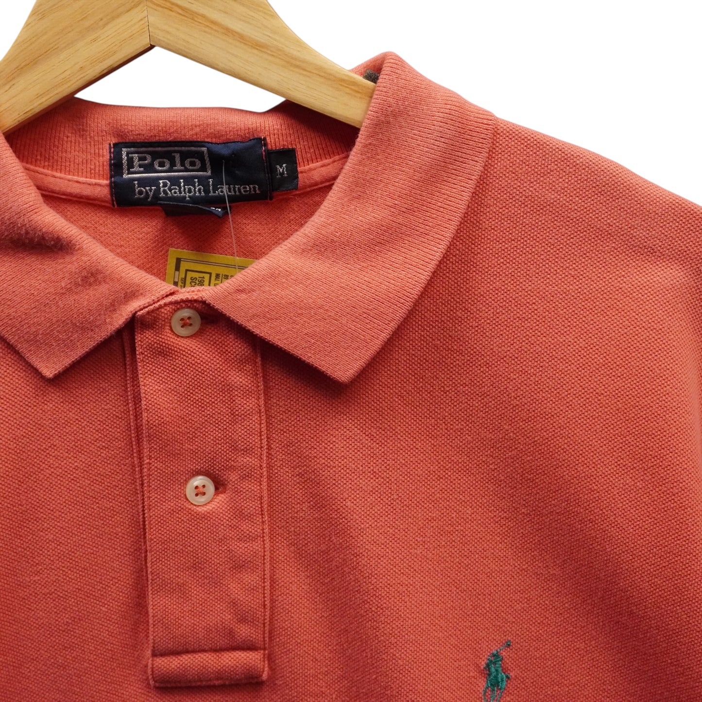 Green on Salmon Polo (M)