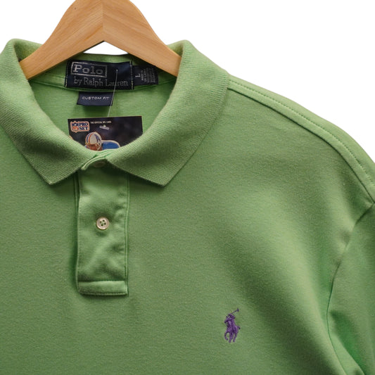 Purple on Lime Green Polo (L)