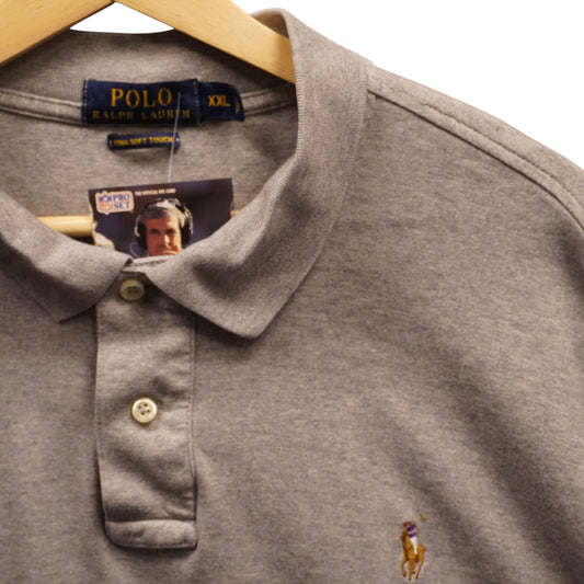 Multi on Grey Polo (2XL)