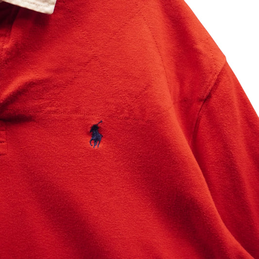 Vintage Black on Red Rugby Polo (2XL)