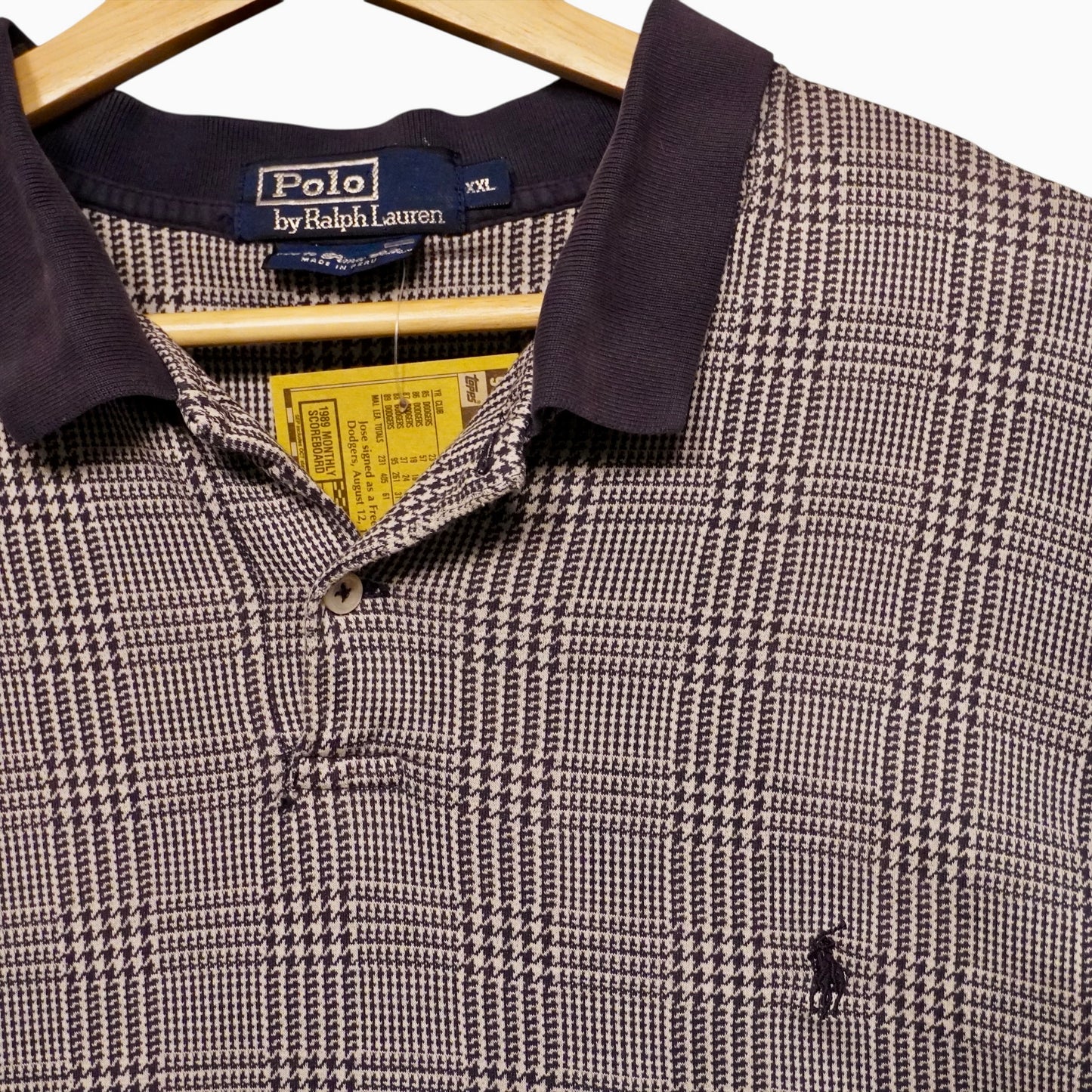 Navy on Pattern Polo (XXL)