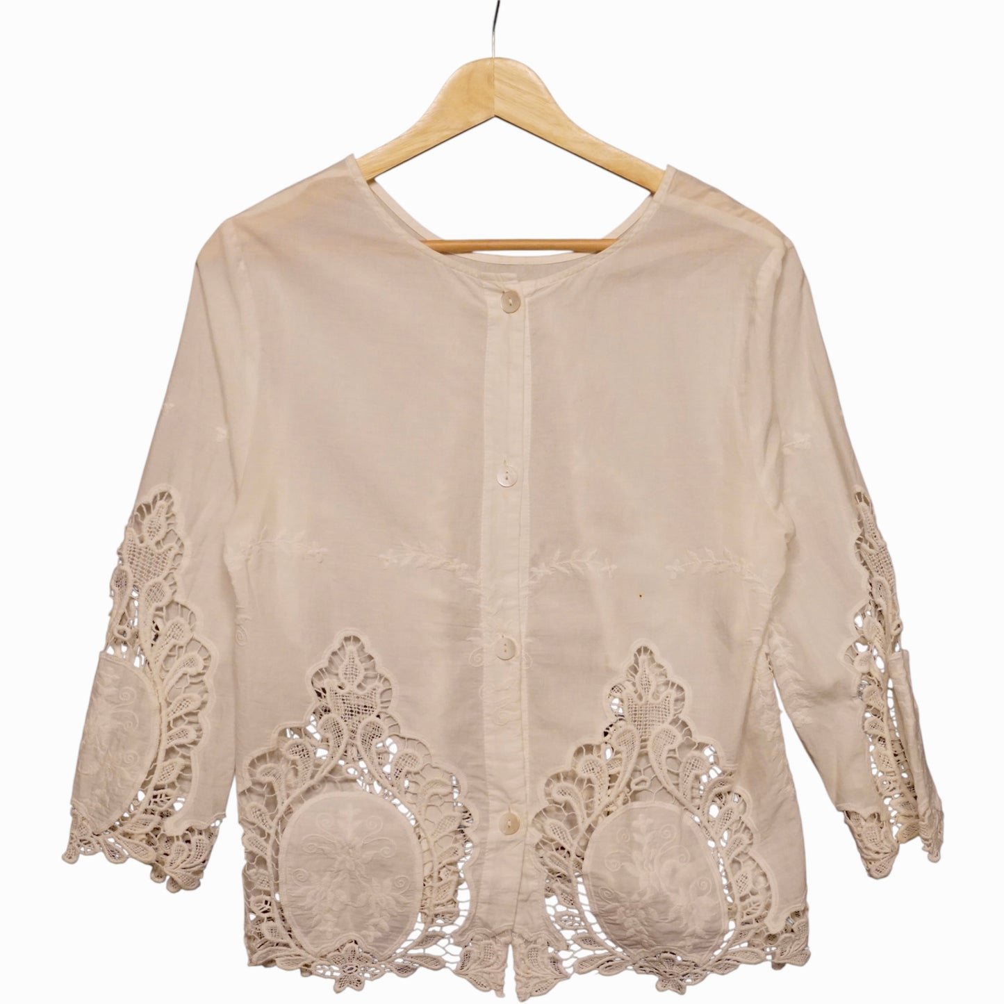 White Button Up Blouse (M)