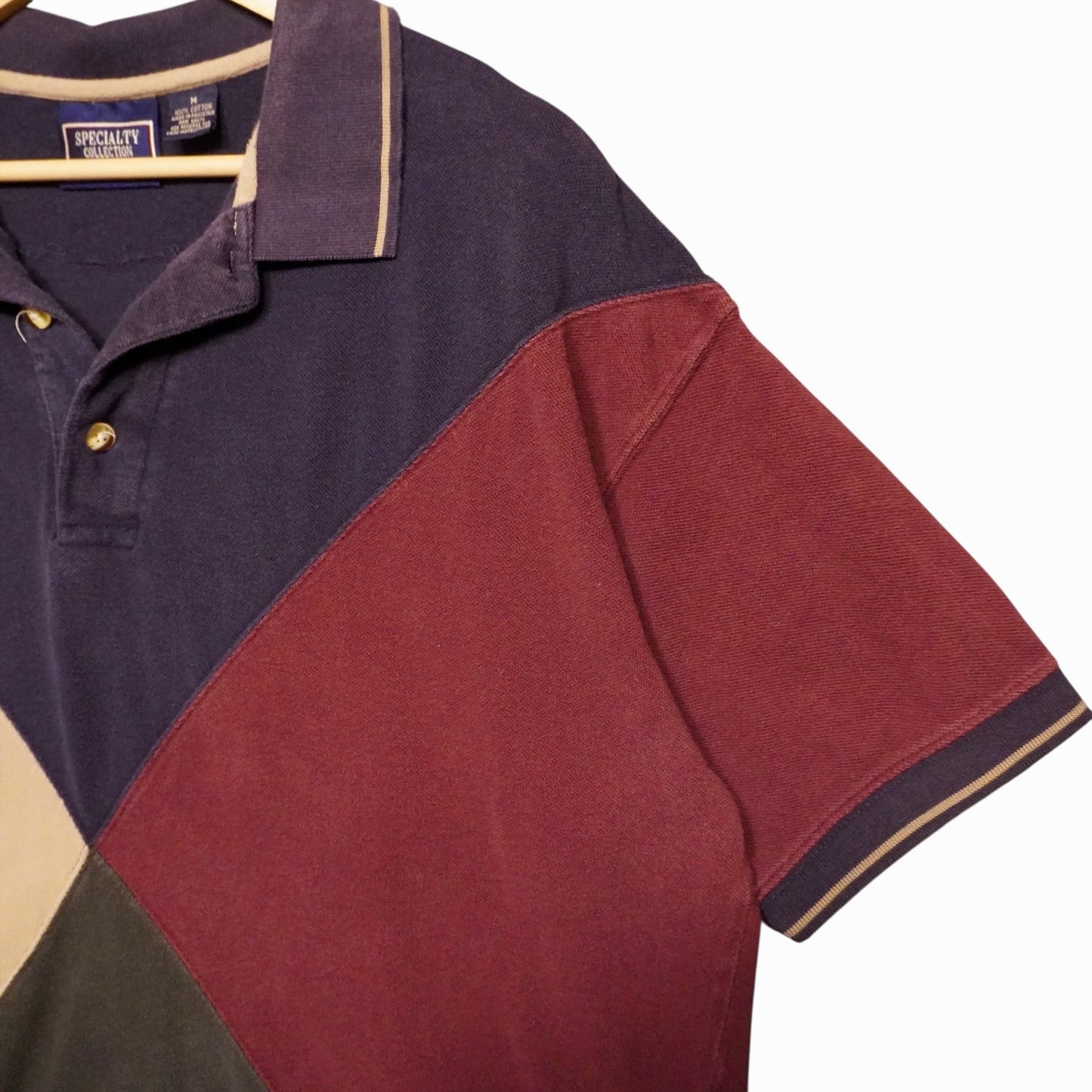 Specialty Colorblock Patchwork Polo (M)