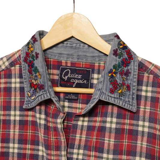 Y2K Quizz Again Flannel (L)