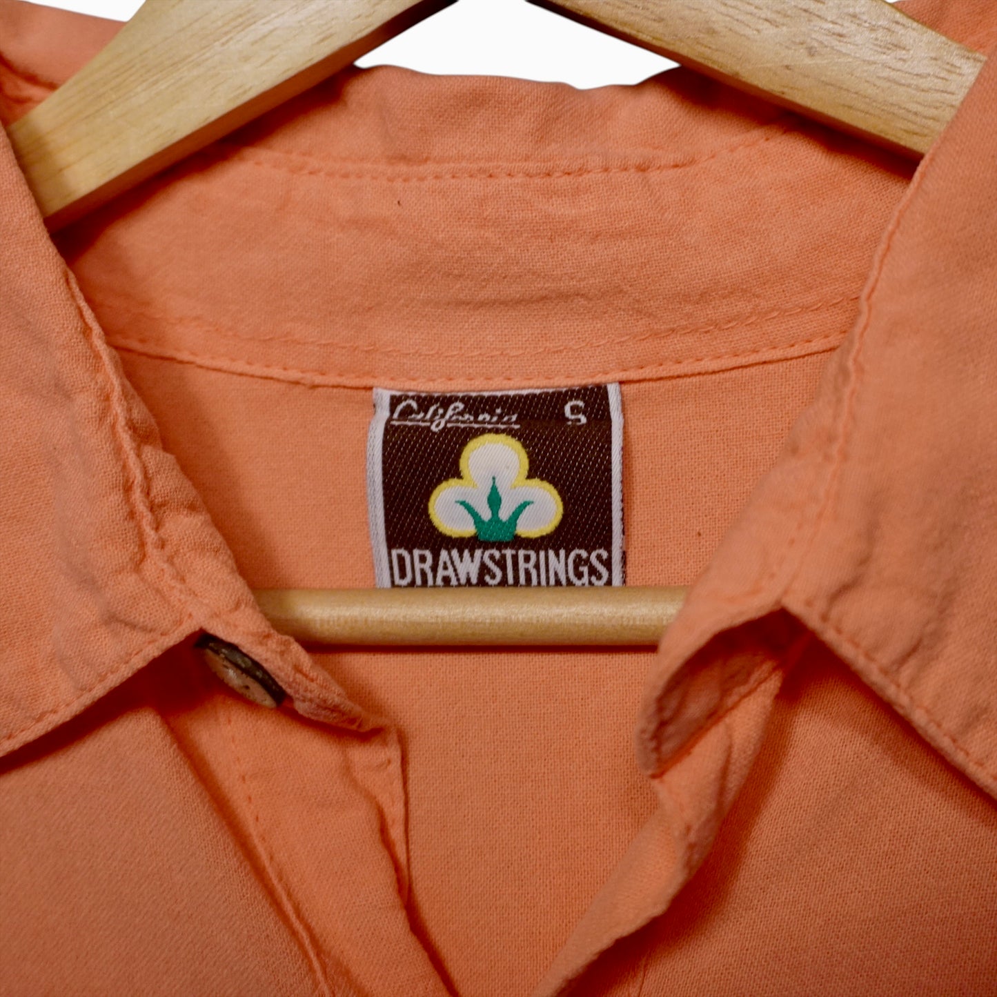 Vintage Drawstrings Buttion Up (S/M)