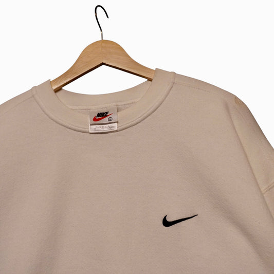 90s Nike White Crewneck (L)