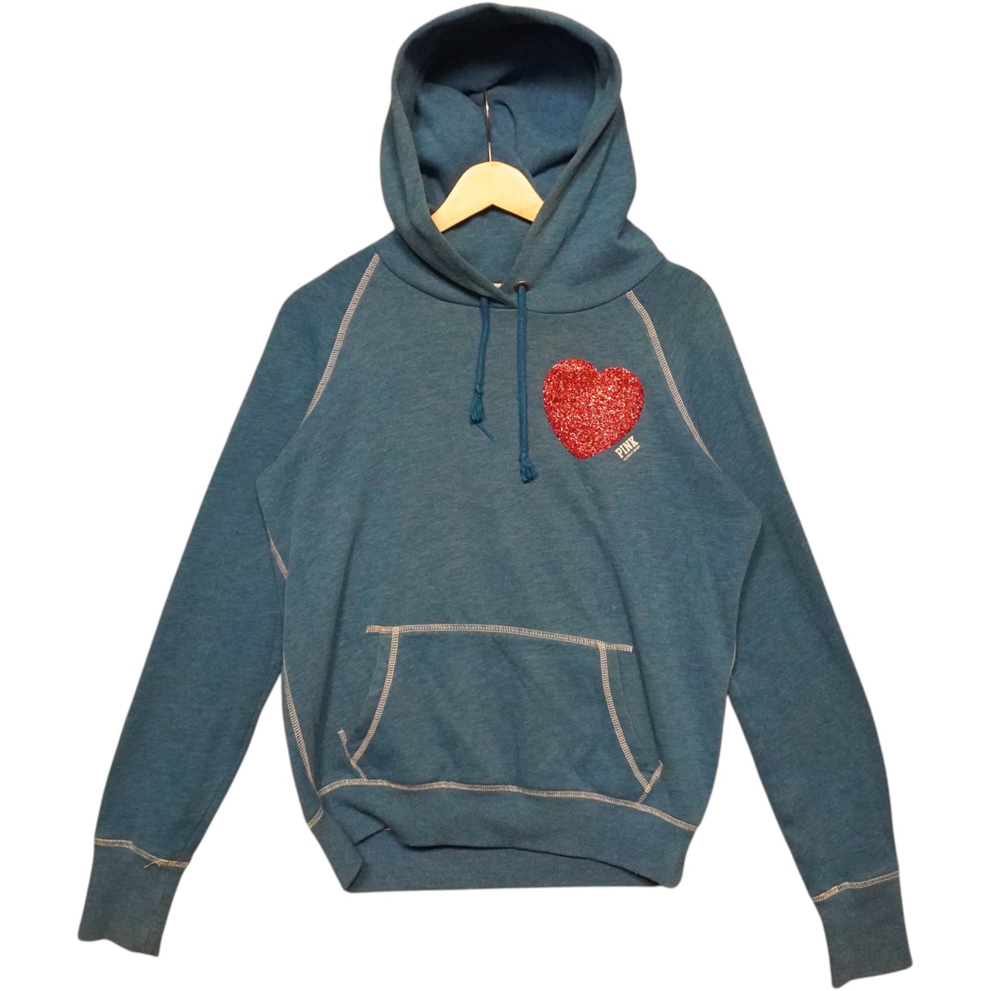 PINK Heart Hoodie (M)