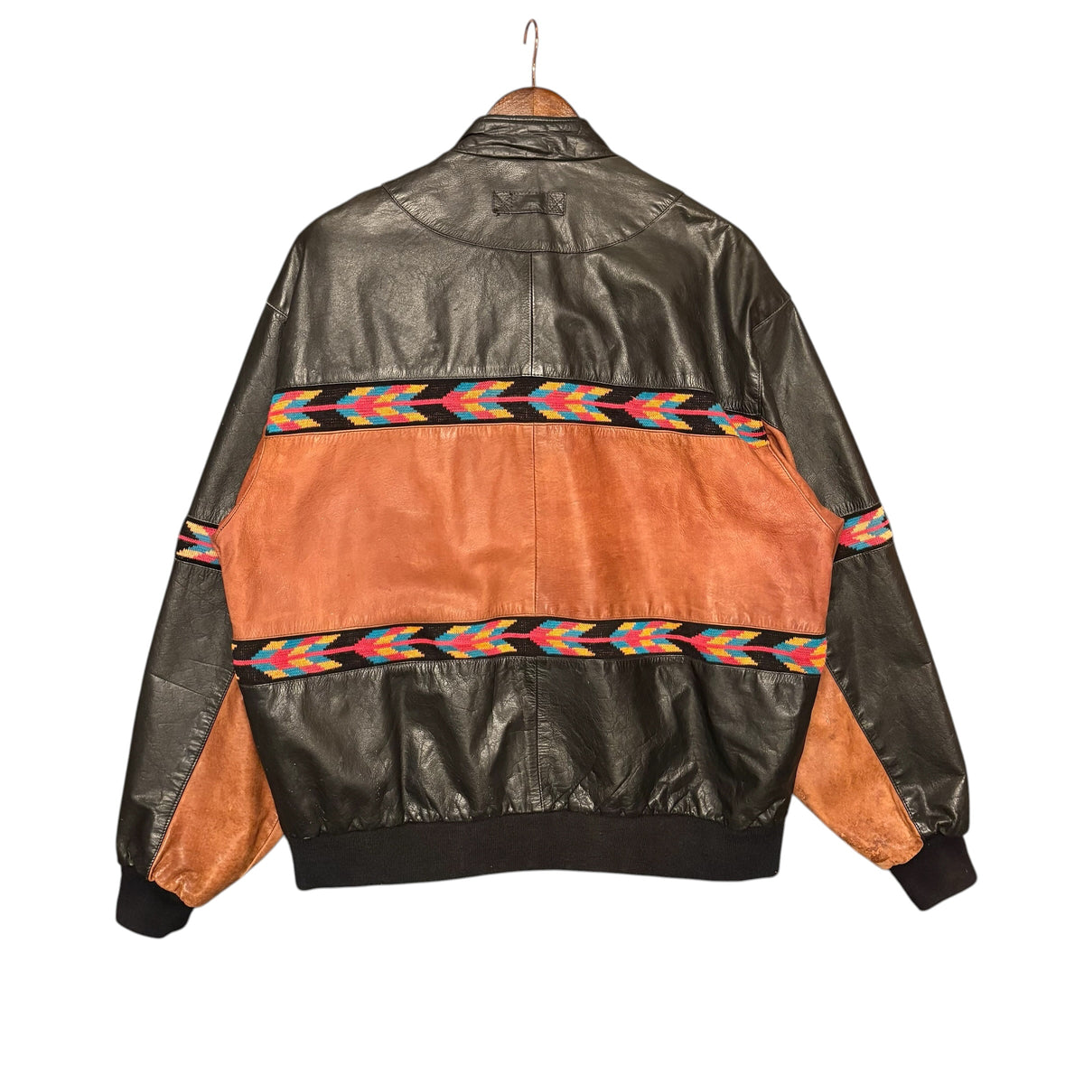Mesa Ridge Aztec Leather Jacket (L)