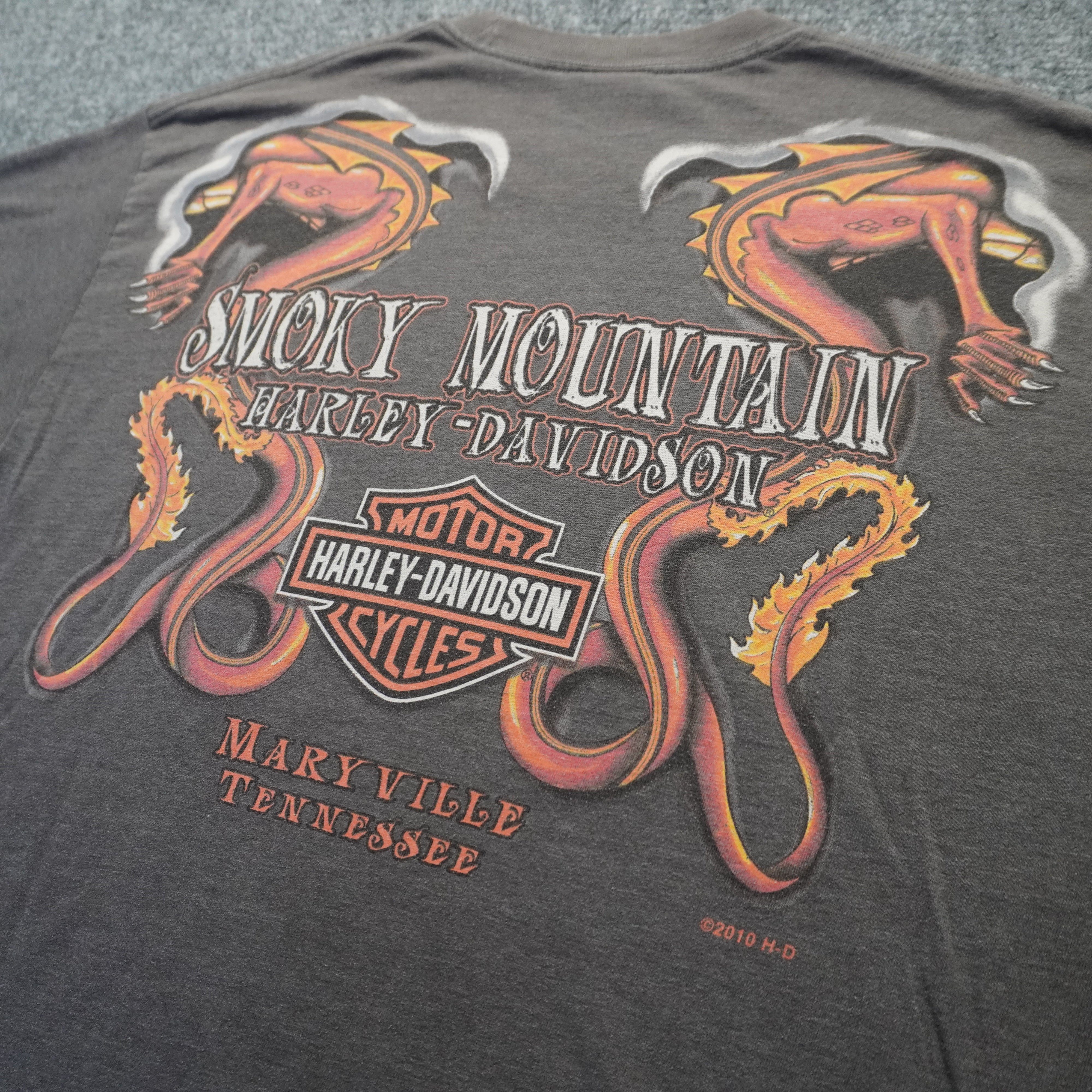 【979】ハーレーダビッドソンSMOKY MOUNTAIN USAプリントTee 979ハーレーダビッドソンSMOKY MOUNTAIN USAプリントTee