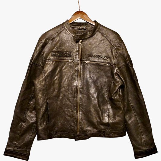 Vintage Ed Hardy Leather Jacket (L)