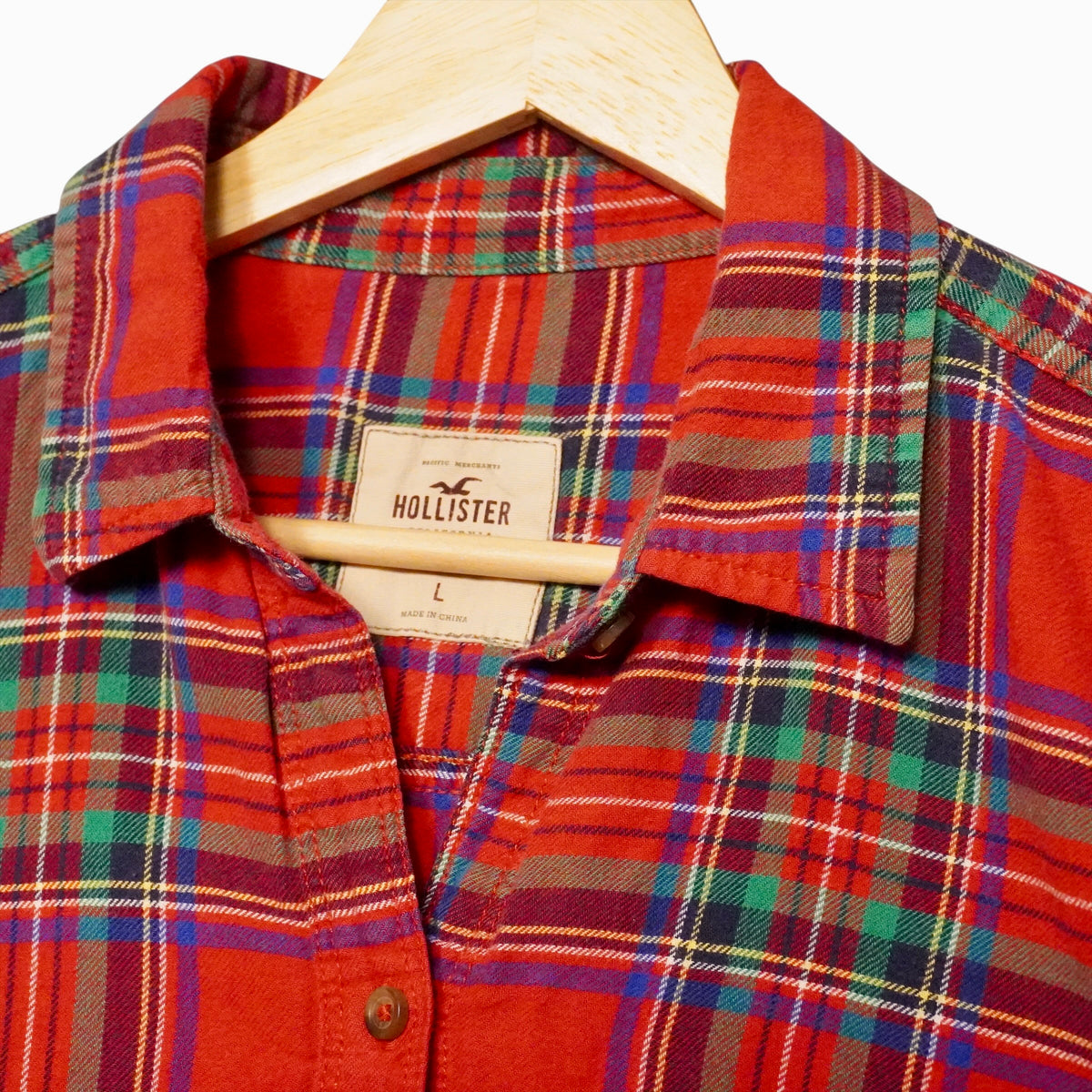 Hollister Plaid Button Up (L)