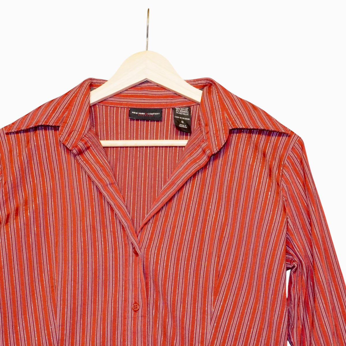 NY & Co Flare Collar Shirt (S)