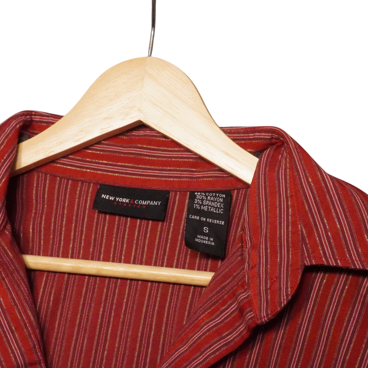 NY & Co Flare Collar Shirt (S)