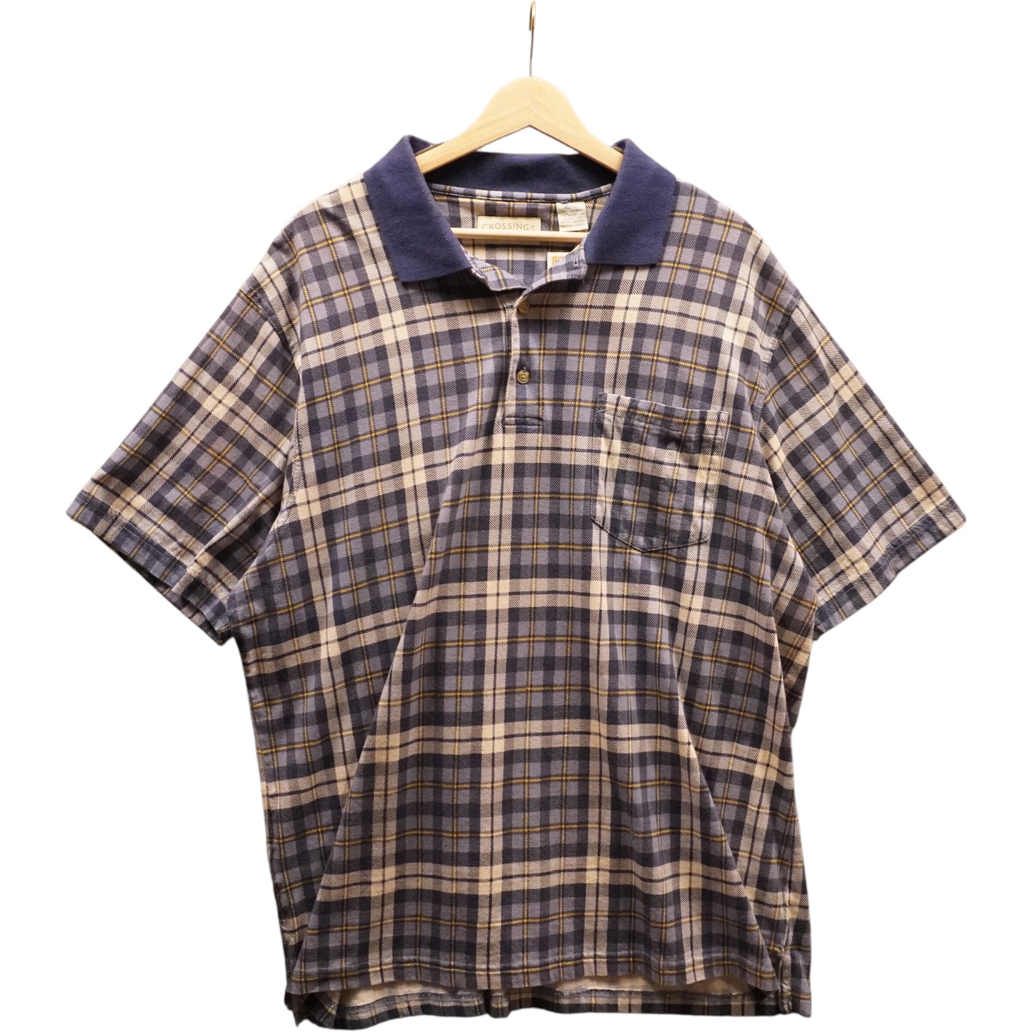 Vintage Plaid Golf Polo (XL)