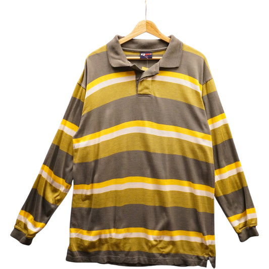 Y2K Striped Polo (L)