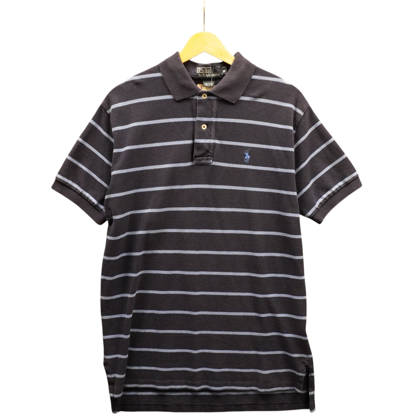 Blue on Navy Striped Polo (M)