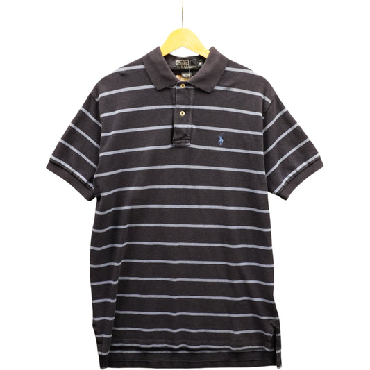 Blue on Navy Striped Polo (M)