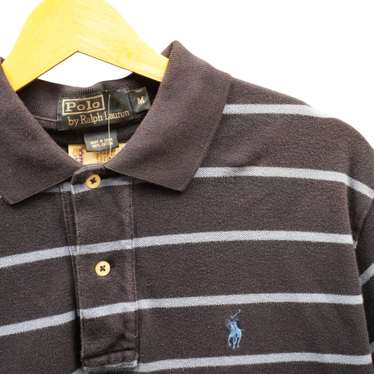 Blue on Navy Striped Polo (M)