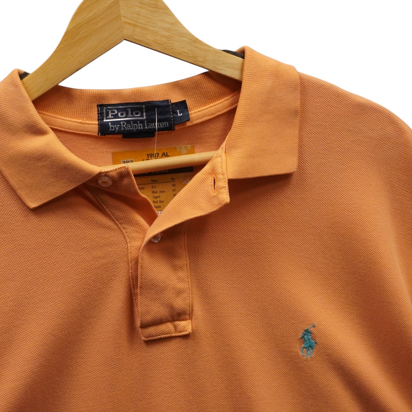 Blue on Peach Polo (L)