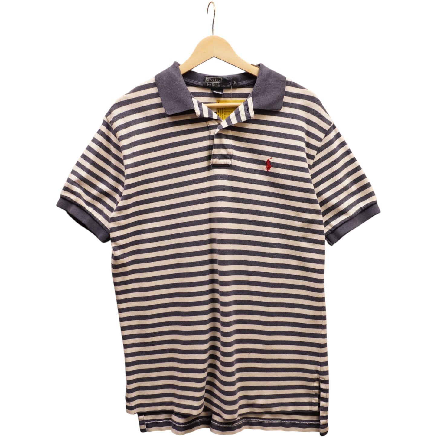 Red on Navy Striped Polo (M)