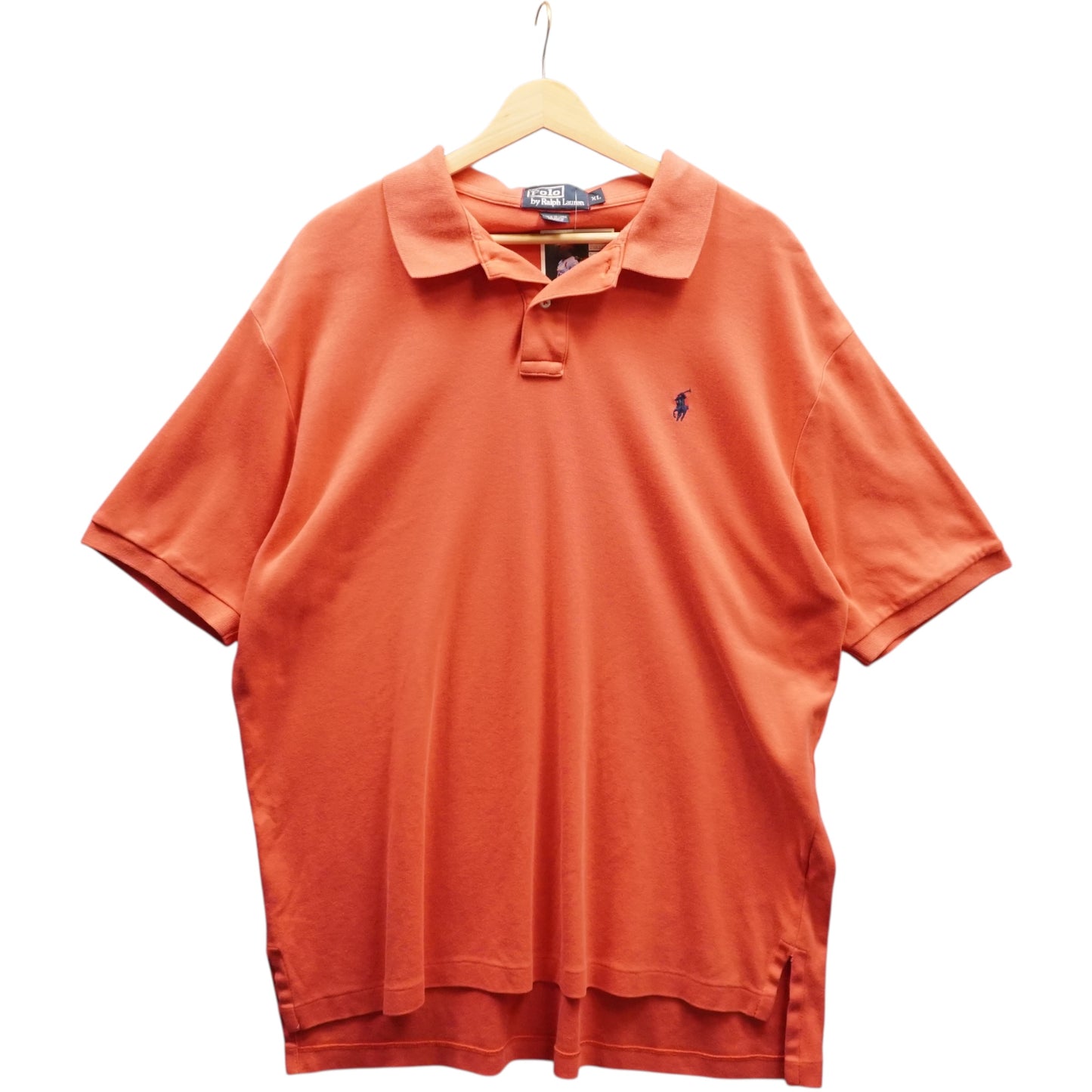 Navy on Salmon Polo (XL)