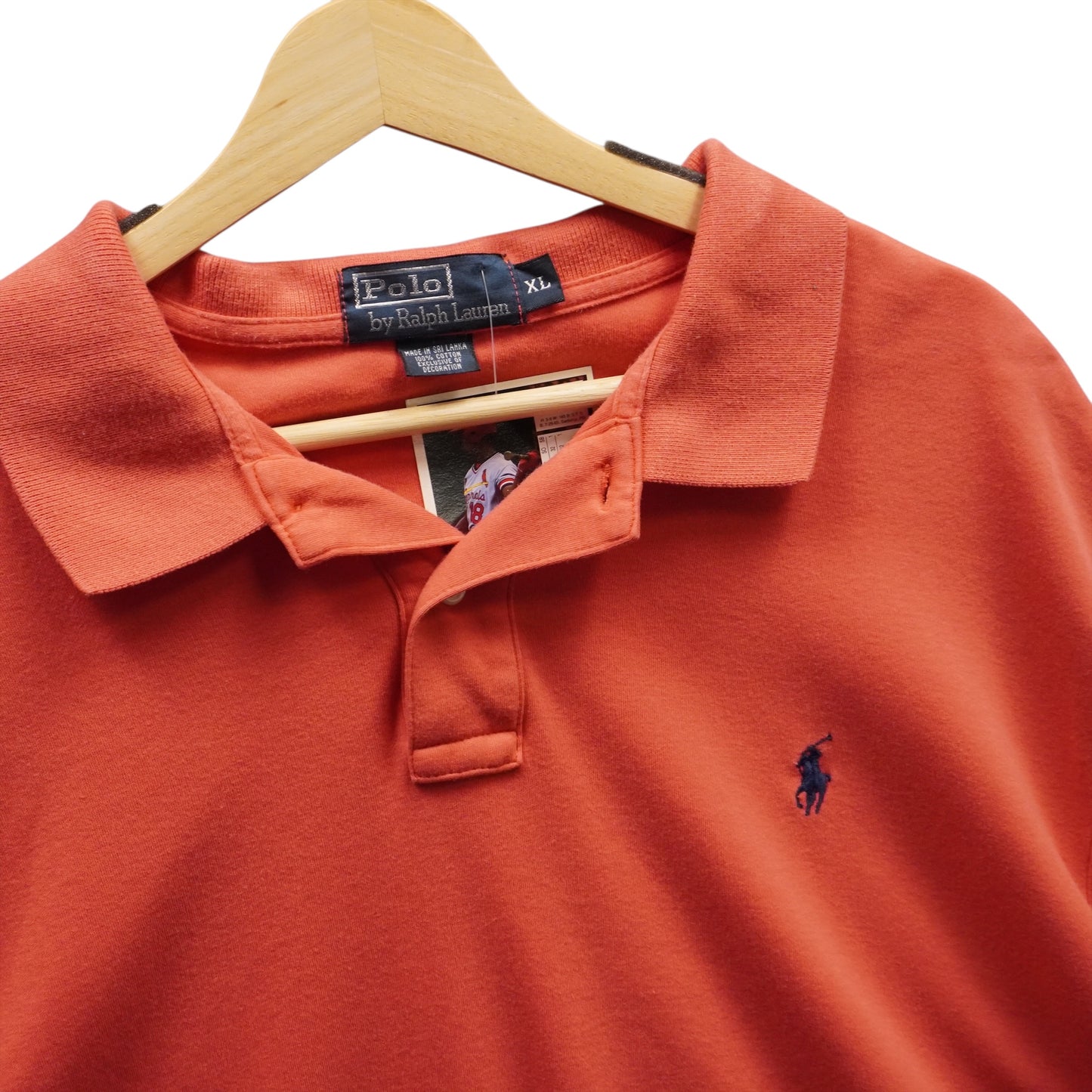 Navy on Salmon Polo (XL)
