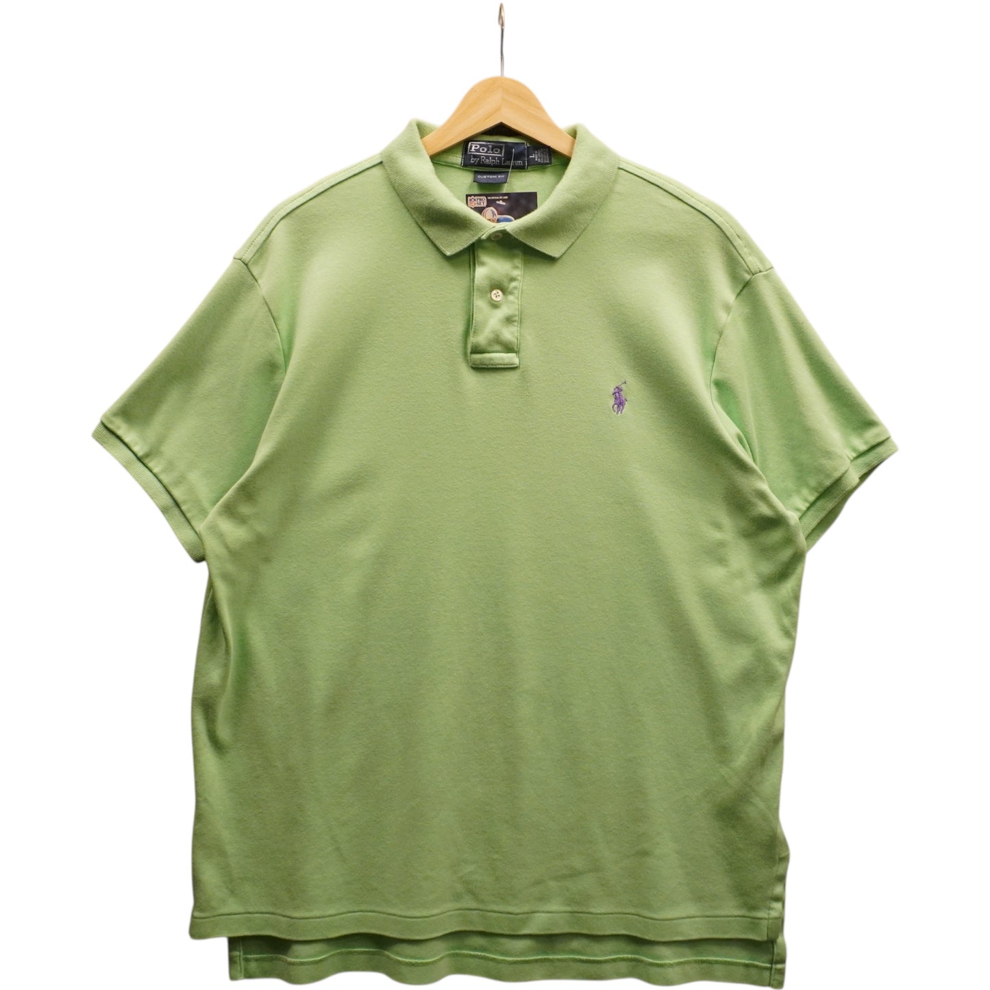 Purple on Lime Green Polo (L)