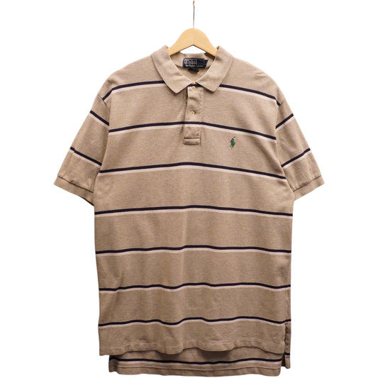 Green on Grey Striped Polo (L)