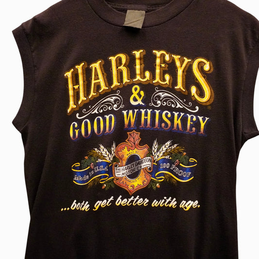 Vintage 3D Emblem Harley Sleeveless (L)