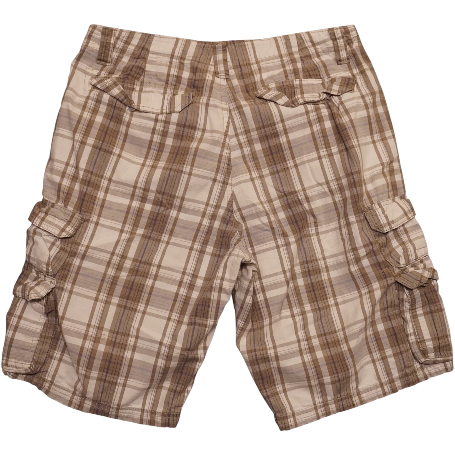 Plaid Lee Dungaree Shorts (32)