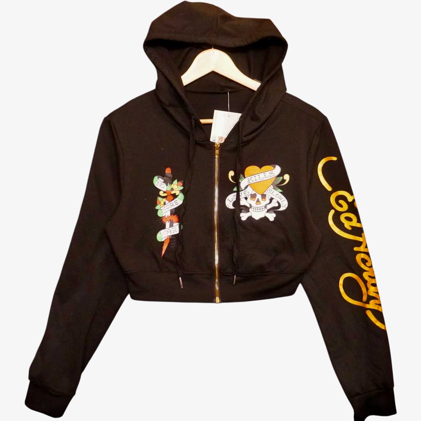 Ed Hardy Crop Hoodie (S)