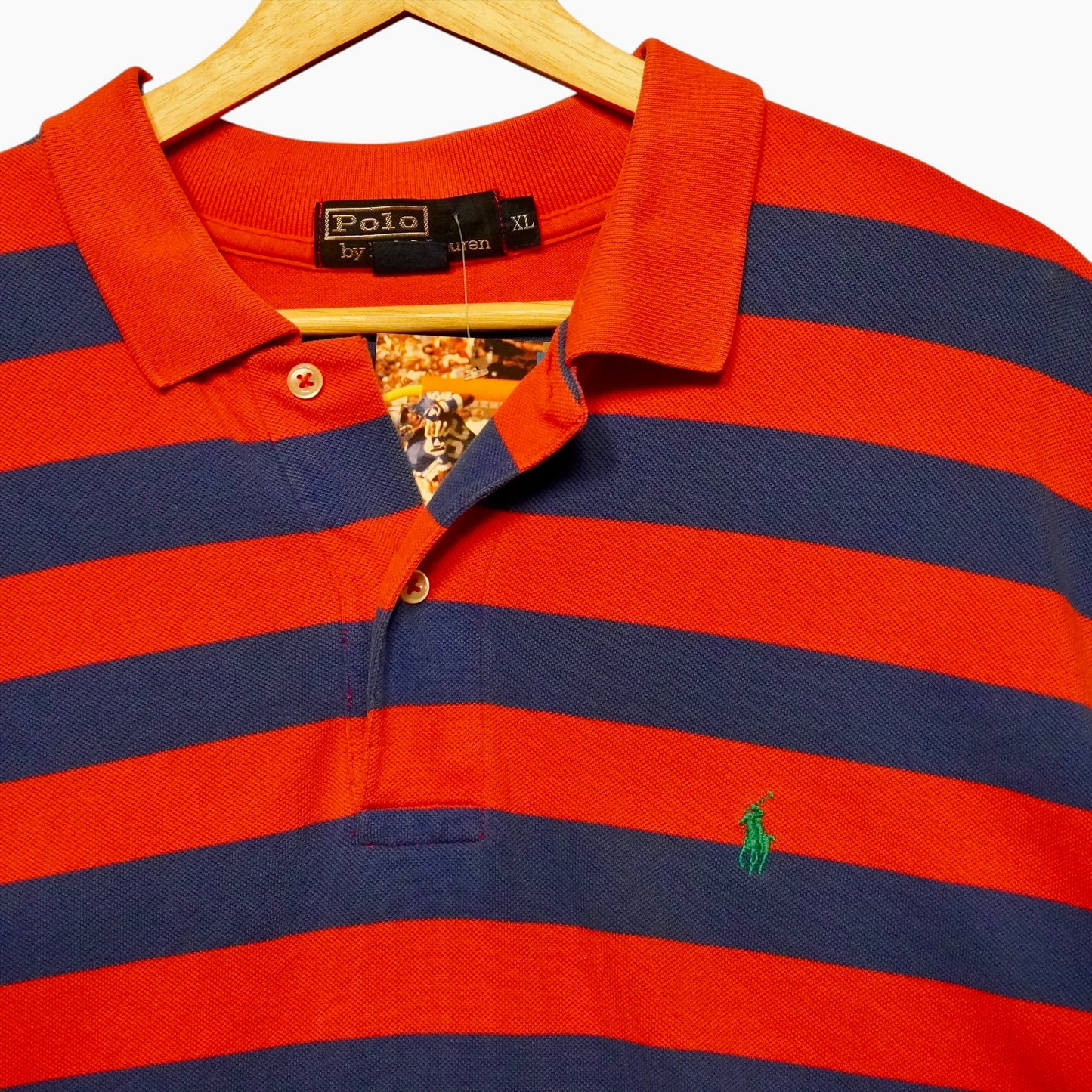 Green On Stripe Ralph Lauren Polo (XL)