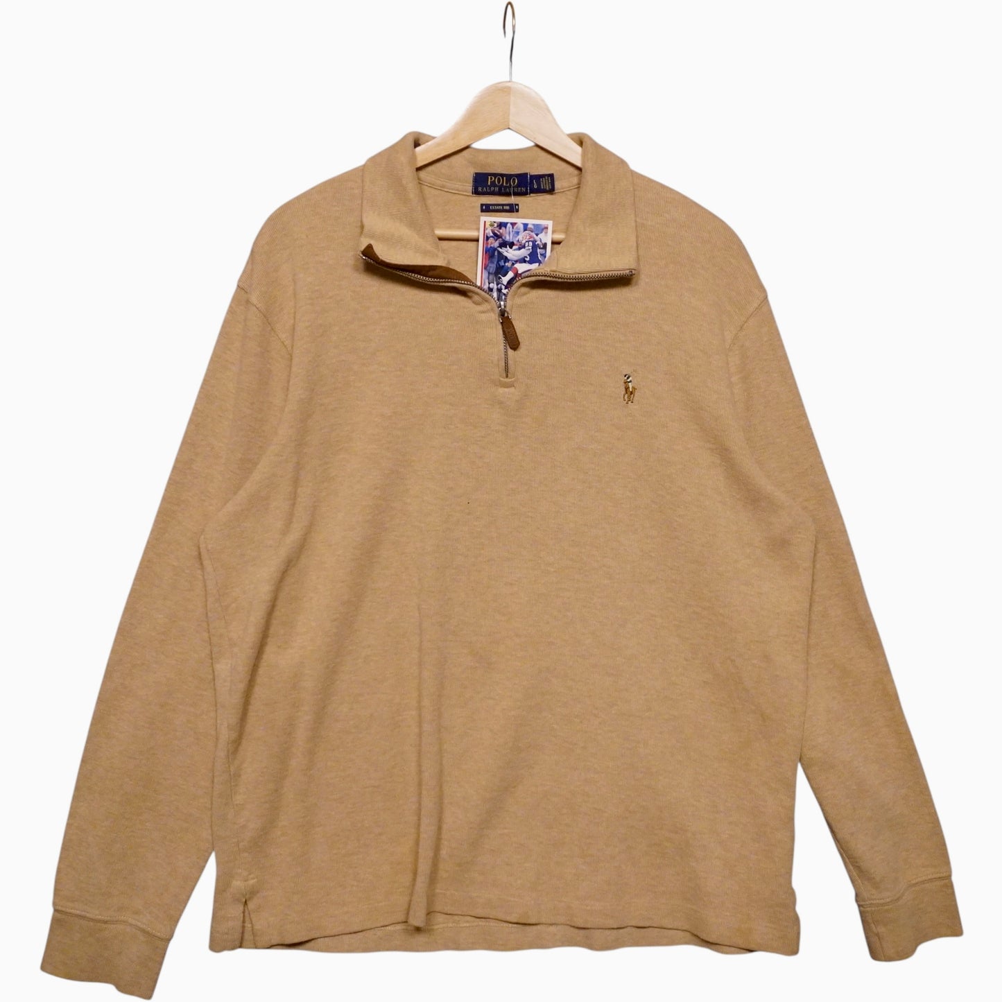 Champagne Polo Quarter Zip (L)