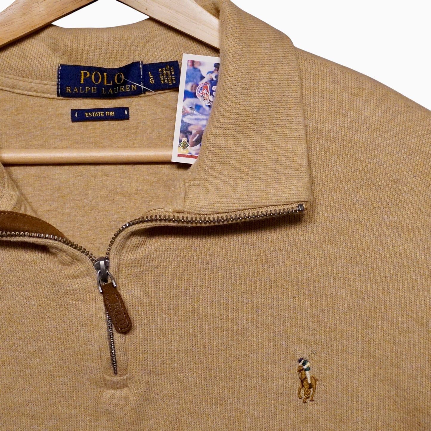 Champagne Polo Quarter Zip (L)