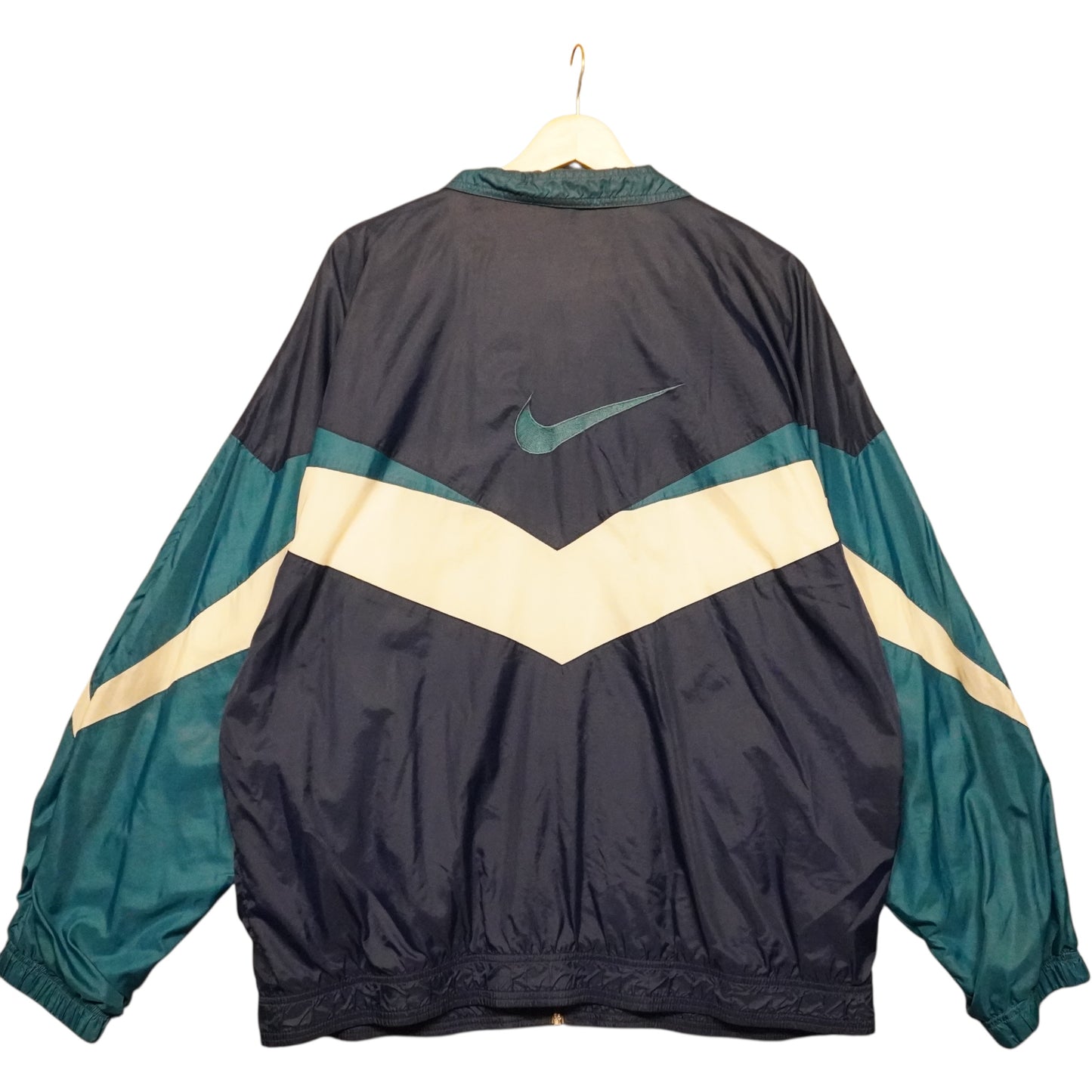 Vintage Nike Navy/Teal  Windbreaker (XL)