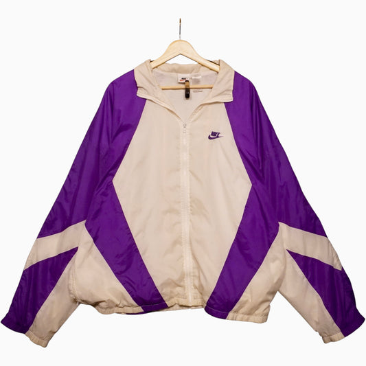 90s Nike Windbreaker White/Purple (2XL)
