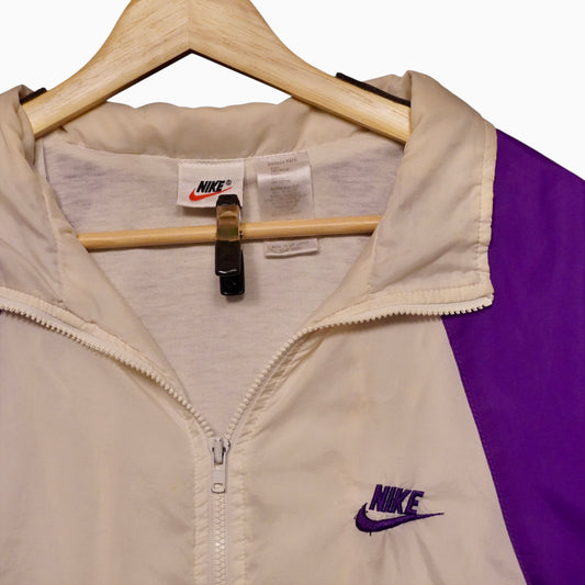90s Nike Windbreaker White/Purple (2XL)