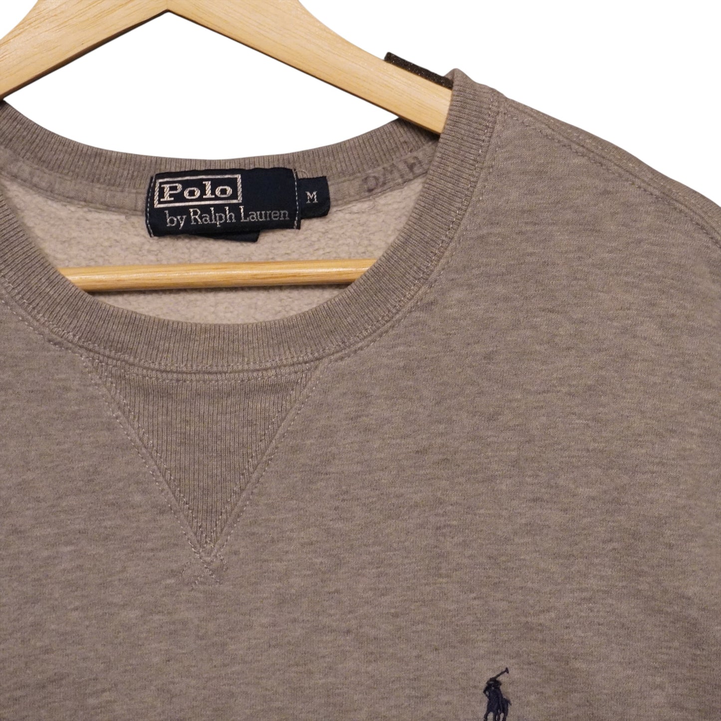 Navy on Grey Polo Pullover (M)