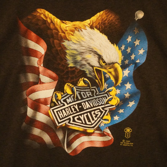 1987 3D Emblem Harley Tee (XL)