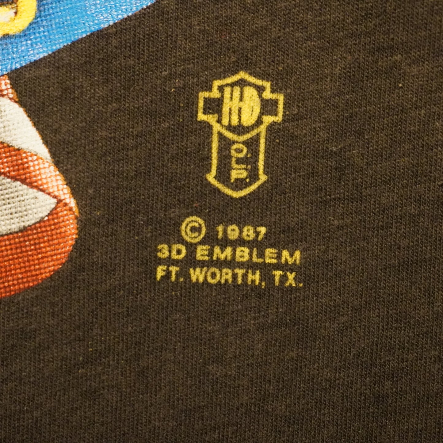 1987 3D Emblem Harley Tee (XL)