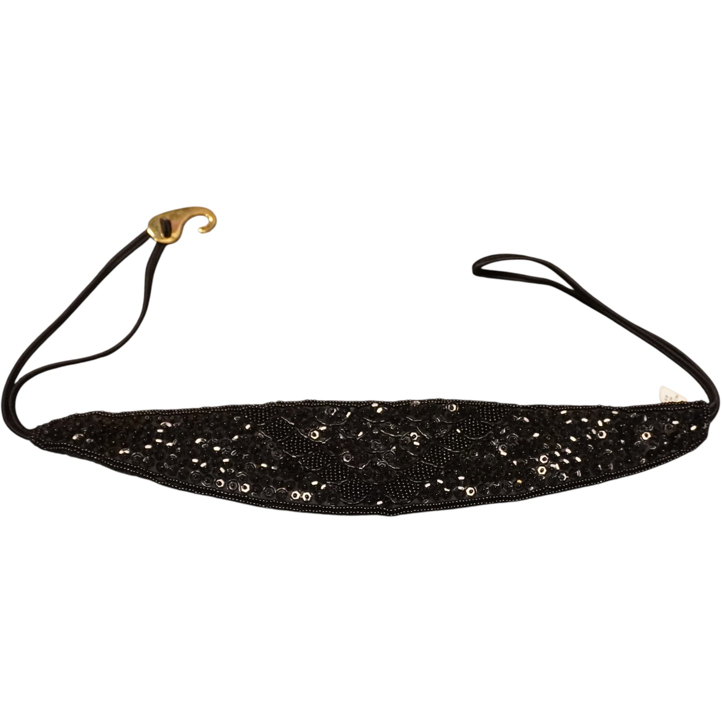 Black Sequence Stretchy Belt (29"-33")