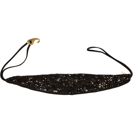 Black Sequence Stretchy Belt (29"-33")