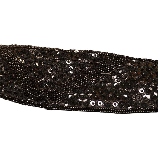 Black Sequence Stretchy Belt (29"-33")