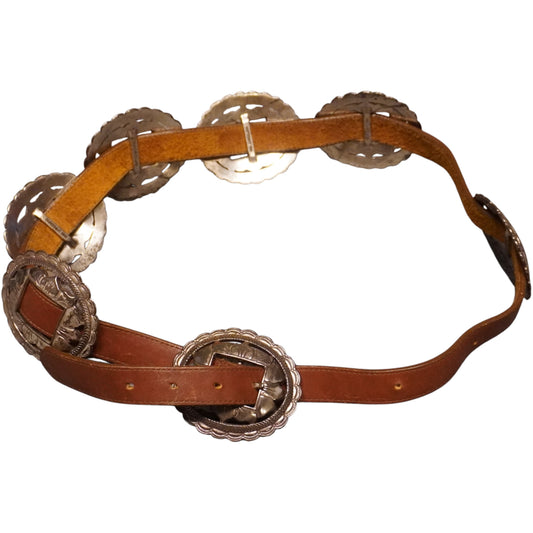 Vintage Sunflower Medallion Belt (28"-34")