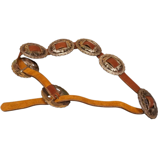 Vintage Sunflower Medallion Belt (28"-34")